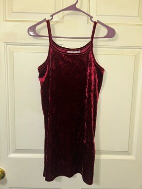 The Children's Place Girls' Velvet Tank Dress in Deep Wine Red